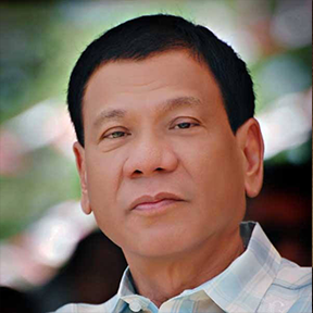 Rodrigo Roa Duterte's face